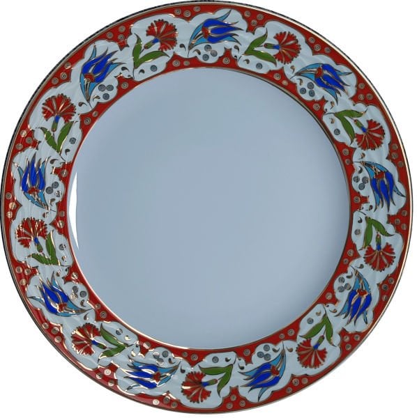 Porselen Resim Tabağı  25cm altın yaldızlı-10